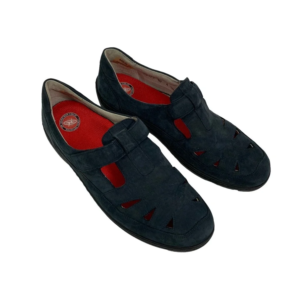 Aetrex Lynco Mens Sandals 6.5 Blue‎ Orthotic Arch Support Comfort Walking Casual